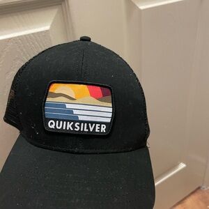 Quiksilver Black Hat with Multicolor Patch